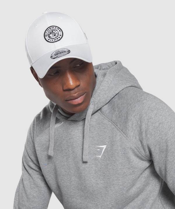 Panske Čiapky Gymshark New Era Legacy 9Forty Biele | AJ7603942
